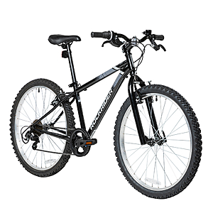 Decathlon Rockrider ST100, Kids Mountain Bike, 24", 4'5" to 4'11", Unisex, Black - $87