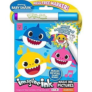 Bendon Magic Ink Pictures & Game Book w/ Mess Free Marker (Baby Sharks) $4.80 + Free Shipping w/ Prime or on orders $25+