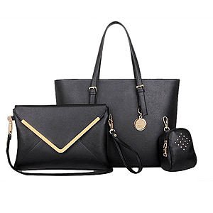 Fashion Road Luxury Womens 3 Pcs Satchel Hobo Tote Handbag Set for $22.19 @ Amazon.com