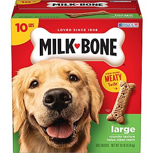 10-lbs Milk-Bone Original Dog Treats Biscuits (Large or Medium Dogs) $9.75 w/ Subscribe & Save