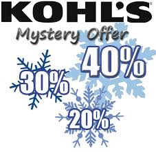 Kohl's Mystery Savings: 40% 30% or 20% Valid on 07/22/18 only