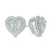 Zales Up to 40% Off: Diamond Accent Heart Frame Stud Earrings in Sterling Silver $50 & More + Free S/H on $49+