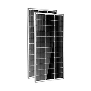 2-Pack HQST 9BB Cell 100W 12V Monocrystalline Solar Panels $146 & More + Free Shipping
