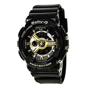 Casio Women's Baby-G Watch Black & Gold Ana-Digital Dial $68 + Free Shipping