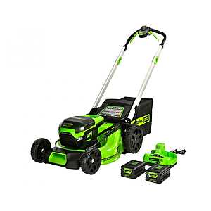 Greenworks Pro 60V 21" Brushless Self-Propelled Lawn Mower W/ (2) 4.0 AH Batteries $399