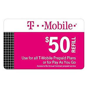 Spend $50 get $5 off prepaid airtime cards + RED CARD savings $42.75