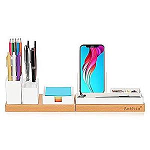 6-Piece Aothia Magnetic Desk Organizer (White or Black) from $11.25
