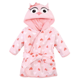 Hudson Baby Pink Owl Cotton Rich Bathrobe $7.77 + FS w/ Amazon Prime or FS on $25+