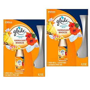 Glade Automatic Spray Holder & Hawaiian Breeze Refill Starter Kit 2 for $8.40 w/ S&S + Free Shipping w/ Prime or on $25+
