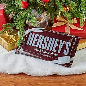 HERSHEY'S Milk Chocolate Candy, Gluten Free, 1 lb Gift Bar $11.99 + Free Shipping w/ Prime or on $25+