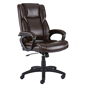 Staples Kelburne Luxura Faux Leather Computer and Desk Chair, Brown (50870) $89.99