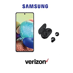 Verizon Plan Trade-In Offer: 128GB Samsung Galaxy A71 5G UW Phone + Galaxy Buds+ $125 (Activation Required)