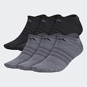 adidas Socks: 6-Pair adidas Men's or Women's Superlite No-Show $8.40 & More + Free S/H