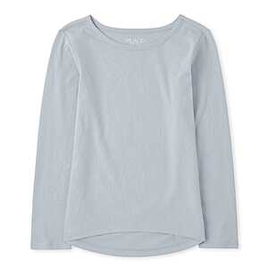 Children's Place: Girls' Long-Sleeve Basic Layering T-Shirt (Smokey Blue) $1.75 & Girls' Graphic Tee (Fairytale) $1.84 + Free Shipping