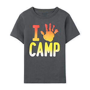 Children's Place Toddler Boys' Camp Graphic Tee (Black Ice, Size 3T-5T) $1.60 + Free Shipping