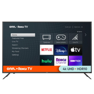 onn. 50” Class 4K UHD (2160P) LED Roku Smart TV HDR (100012585) $198 at Walmart