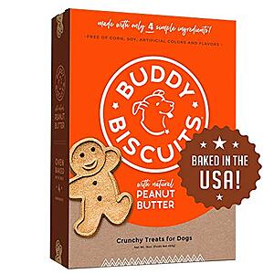 16-Oz Buddy Biscuits Oven Baked Dog Treats (Peanut Butter) $2.55 w/ S&S + Free Shipping w/ Prime or on $25+