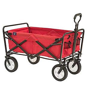 Mac Sports Collapsible Folding Outdoor Utility Wagon (Red Only) $59.98