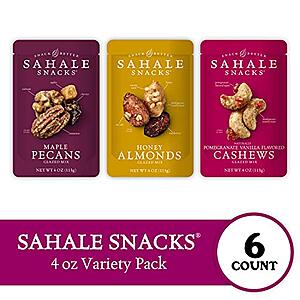 Sahale Snacks Glazed Nut Mix Variety Pack, 4 Ounces (Pack of 6) - $13.17