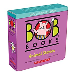 Bob Books - Animal Stories Box Set | Phonics, Ages 4 and up, Kindergarten (Stage 2: Emerging Reader) $8.79 + Free Ship w/Prime