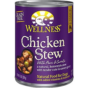 Wellness Chicken Stew with Peas & Carrots Grain-Free Canned Dog Food, 12.5-oz, case of 12 $6.07