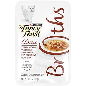 16-Ct 1.4-Oz Fancy Feast Wet Cat Food Complement (Chicken, Vegetables & Whitefish) $5.60 w/ Subscribe & Save