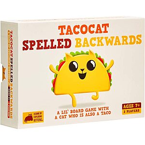 Tacocat Spelled Backwards Card Game $6.65