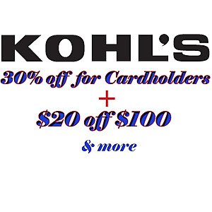 Kohl's Cardholders: Stacking Discounts: $20 Off $100 + 30% Off + 15% Off Home and more + Free S/H