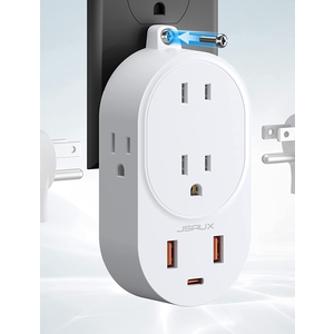 Amazon.com: Outlet Splitter, JSAUX Multi Plug Outlet Extender with USB C (20W PD), 3 Prong Wall Plug Outlet with USB Ports Travel Multi Outlet Wall Plug Adapter $8.99