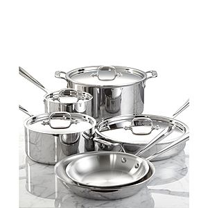 10-Pc All-Clad D3 Stainless Steel Cookware Set $490 + Free S/H