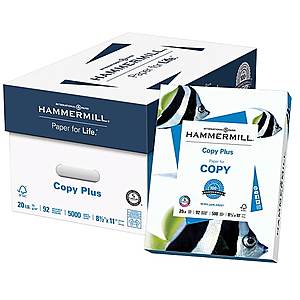 10-Ream 8.5"x11" Hammermill Copy Plus Paper (5000-Sheets) $30 + In-Store Pickup