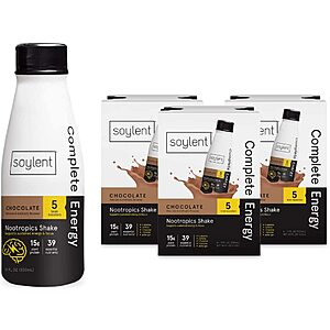 12-Pack 11oz. Soylent Complete Energy Protein Shake (Chocolate) $18 & More w/ S&S + Free S/H