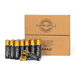 20-Ct Nanfu High Performance AAA Alkaline Batteries $4.54 @ Amazon w/ S&S